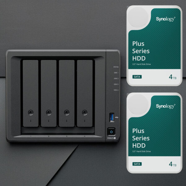 Synology Bundle 1x DS925+ 2x HAT3300-4T