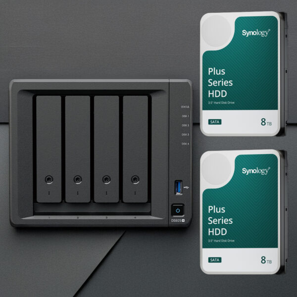 Synology Bundle 1x DS925+ 2x HAT3300-8T